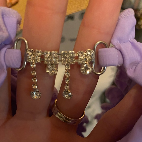 NWT! Sexy Purple Rhinestone Waist Swimsuit! - Picture 9 of 10